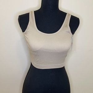 Pro-fit athletic ribbed cropped tank